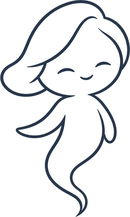 Aura, la ilustración que acompaña a Helios: una figura de trazo sencillo que escucha.